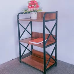 Kệ Gỗ Nhà Bếp Để Lò Vi Sóng, Nồi Chiên 3-4-5 Tầng Mặt Gỗ MDF Khung Sắt Sơn Tĩnh Điện Chống Gỉ Bền 2