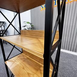 Kệ Gỗ Nhà Bếp Để Lò Vi Sóng, Nồi Chiên 3-4-5 Tầng Mặt Gỗ MDF Khung Sắt Sơn Tĩnh Điện Chống Gỉ Bền 7
