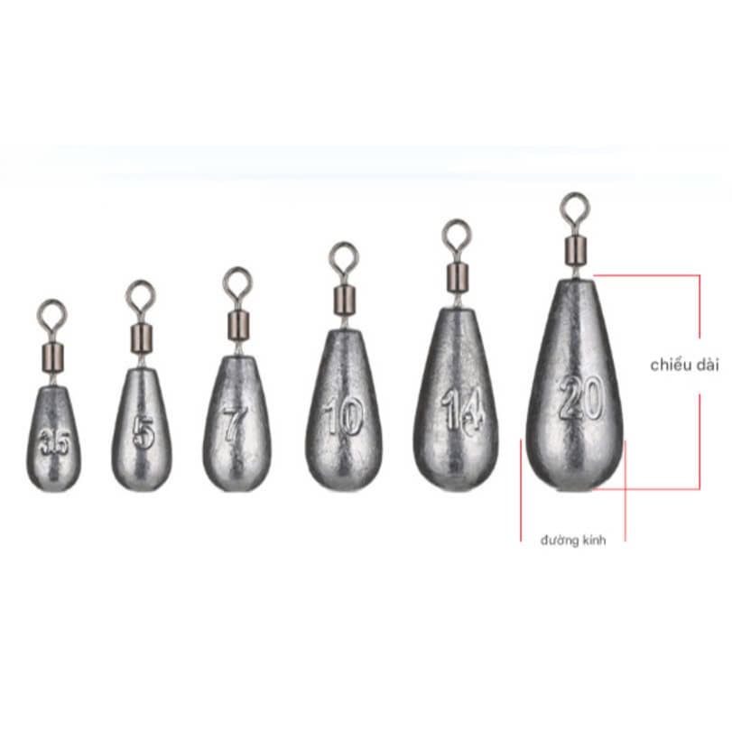 Chì Leo Dùng cho Ae buộc thẻo câu e về  3 size 3.5g - 5g - 7g ( shop có bán combo 5 viên và combo 10 viên )