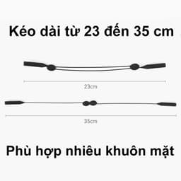 Dây đeo kính Silicon ANDU Eyewear chống rơi, kích thước tuỳ chỉnh dành cho người chơi thể thao 3