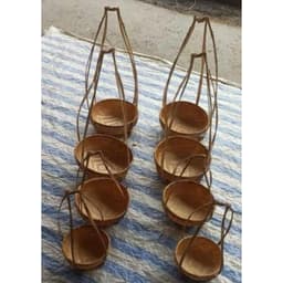 Quang gánh thúng hun khói, quang gánh mây tre trang trí Tết nhiều size 7