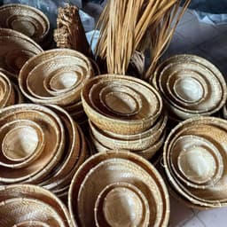Quang gánh thúng hun khói, quang gánh mây tre trang trí Tết nhiều size 6