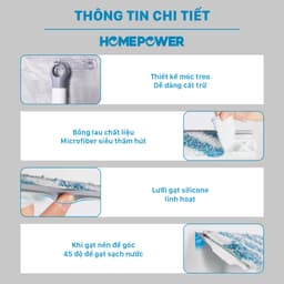 Cây Lau Kính Phun Sương Gạt Nước 2 Trong 1 Homepower HK-02 8