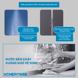 Cây Lau Kính Phun Sương Gạt Nước 2 Trong 1 Homepower HK-02 4