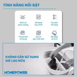 Cây Lau Kính Phun Sương Gạt Nước 2 Trong 1 Homepower HK-02 2