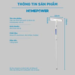 Cây Lau Kính Phun Sương Gạt Nước 2 Trong 1 Homepower HK-02 9