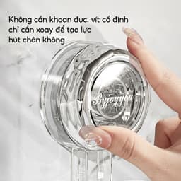 Móc Treo Đồ Dán Tường Hút Chân Không JYoohome Móc Dính Tường Treo Túi Ví Quần Áo Khoá Phụ Kiện 5