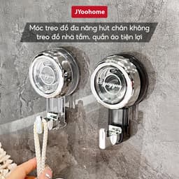 Móc Treo Đồ Dán Tường Hút Chân Không JYoohome Móc Dính Tường Treo Túi Ví Quần Áo Khoá Phụ Kiện 1