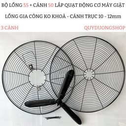 Tất Cả Phụ Kiện 3 Cánh [ KHÔNG CÓ MOTOR Máy Giặt ] Lắp Cho Lồng 550 . Lồng 55 Cánh 50 . Lồng Gia Công Không Khoá Gài 2