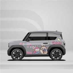 [HỎA TỐC] Sticker Tem Dán Decal Xe VF3 Mẫu Hình Labubu In Hình Theo Yêu Cầu IB Shop Temxe.Net 6