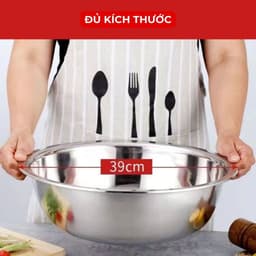 Thau Inox Sâu Lòng Cao Cấp Siêu Dày Bền Đẹp An Toàn Nhiều Size Đa Năng Tiện Lợi 4