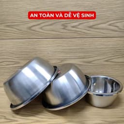 Thau Inox Sâu Lòng Cao Cấp Siêu Dày Bền Đẹp An Toàn Nhiều Size Đa Năng Tiện Lợi 5