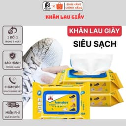 Khăn giấy lau giày siêu sạch SNEAKER siêu hot không hoá chất làm hại vải giày của bạn. 1