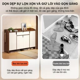 Tủ đựng giày gỗ nhiều ngăn HOMELINE tủ giầy dép thông minh, tủ đựng đồ chất liệu gỗ MDF_D31 3
