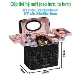 Cốp đa năng đựng đồ trang điểm, nối mi, nail, phun săm đủ màu (dụng cụ nối mi) 5