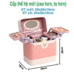 Cốp đa năng đựng đồ trang điểm, nối mi, nail, phun săm đủ màu (dụng cụ nối mi) 3
