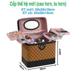 Cốp đa năng đựng đồ trang điểm, nối mi, nail, phun săm đủ màu (dụng cụ nối mi) 4