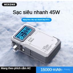 Pin Dự Phòng Sạc Nhanh 45W Wekome WP-88 15.000mah và 22.5W Remax RPP-675/ REMAX RPP-553 20.000mah 6