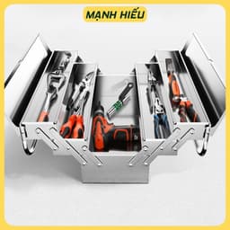 Thùng đồ nghề inox 3 tầng 5 ngăn Chất liệu cao cấp 2