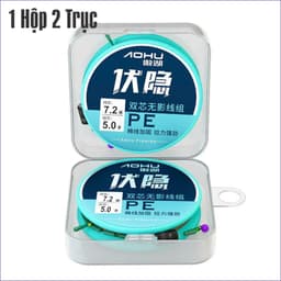 [Bộ 2 Trục] Trục kép buộc sẵn câu đài chuyên chép chính hãng Aohu. Dây câu cá buộc sẵn 9