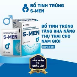Bổ Tinh Trùng S Men, Cải Thiện Chất Lượng Tinh Trùng, Tăng Khả Năng Thụ Thai,  Hộp 30 Gói 1