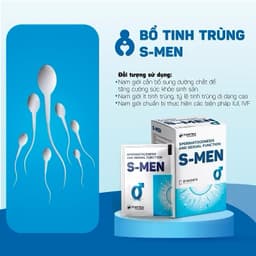 Bổ Tinh Trùng S Men, Cải Thiện Chất Lượng Tinh Trùng, Tăng Khả Năng Thụ Thai,  Hộp 30 Gói 3
