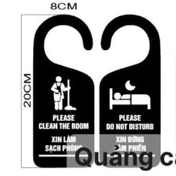 [THIẾT KẾ THEO YÊU CẦU] Bảng treo - Thẻ dọn phòng khách sạn, thẻ không làm phiền treo cửa phòng khách sạn, Resort, Hotel 2