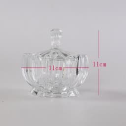 Combo 6 Hũ Thuỷ Tinh Pha Lê Kèm Khay Thuỷ Tinh Cao Cấp Đựng Mứt Tết Lịch Sự Sang Trọng 2