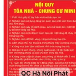 Bảng hiệu nội quy nhà trọ, chung cư, tòa nhà chất liệu alu - Biển hiệu nội quy nhà trọ, Chung cư mini chuẩn phổ biến 3