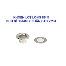 Khoen ore mắt cáo 8mm Chân cao 7mm Khoen bạt Bằng SẮT Màu bạc / Màu vàng Bịch 100 cái Có long đền 2