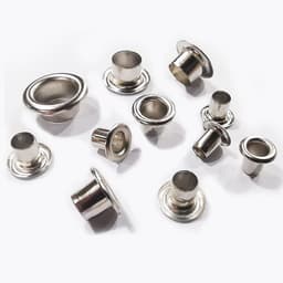 Khoen mắt cáo 5mm, 6mm, 8mm, 9mm, 10mm, 12mm, 14mm, 15mm, 17mm Chân cao Bằng SẮT Màu bạc Bịch 100 cái Có long đền 3