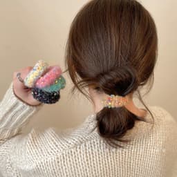 Dây buộc tóc Hình Bánh Donut buộc tóc đuôi ngựa Dây buộc tóc bền co giãn tốt dây buộc tóc mùa thu đông VINBEO-[LU66] 7