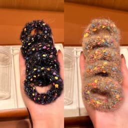 Dây buộc tóc Hình Bánh Donut buộc tóc đuôi ngựa Dây buộc tóc bền co giãn tốt dây buộc tóc mùa thu đông VINBEO-[LU66] 8