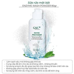 Sữa rửa mặt dạng bột cho da dầu mụn, sạch sâu, giảm nhờn GSC Enzyme Wash Powder 80g - Hàn Quốc 4