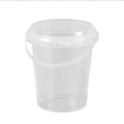 ( COMBO 10 ) Xô nhựa mini có quai và nắp chất liệu nhựa PP, đựng trà sữa, hoa quả dầm, ….Shopdotrung 2
