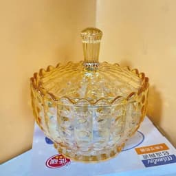 Combo 6 Hũ Thuỷ Tinh Pha Lê Kèm Khay Thuỷ Tinh Cao Cấp Đựng Mứt Tết Lịch Sự Sang Trọng 8