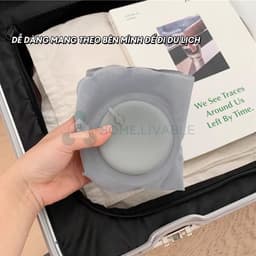 gối bơm hơi,Gối tự bơm hơi,Gối kê cổ du lịch,Gấp gọn dễ dàng, tiện lợi cất giữ,Không cần bơm hơi bằng miệng,Bảo vệ cổ 5