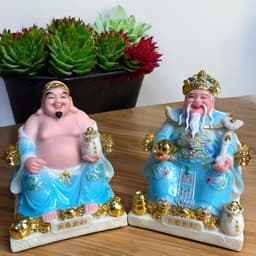 Set ban thờ thần tài tài lộc xanh ngọc RỒNG VIỆT, Bộ thần tài đầy đủ cho gia chủ mệnh mộc, thuỷ 9