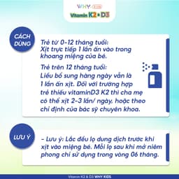 Vitamin Whykids D3K2 Dạng Xịt Giúp Bé Hấp Thụ Canxi Hỗ Trợ Phát Triển Chiều Cao - Chai 15ml 5