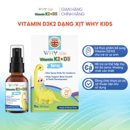 Vitamin Whykids D3K2 Dạng Xịt Giúp Bé Hấp Thụ Canxi Hỗ Trợ Phát Triển Chiều Cao - Chai 15ml 2