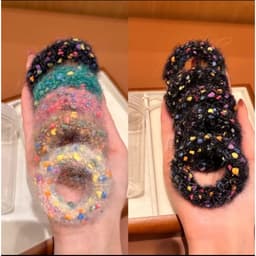 Dây buộc tóc Hình Bánh Donut buộc tóc đuôi ngựa Dây buộc tóc bền co giãn tốt dây buộc tóc mùa thu đông VINBEO-[LU66] 9