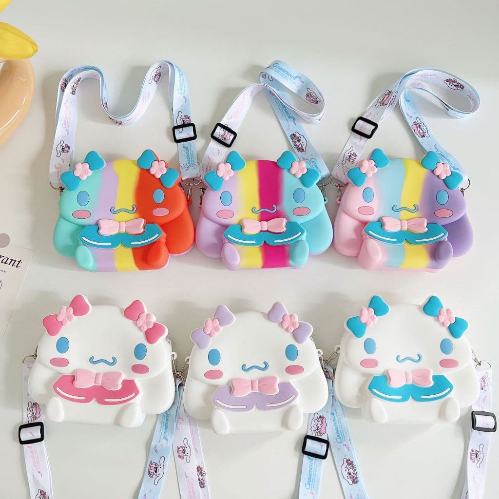 [Lớn, vừa điện thoại] Túi xách silicon pop it Cinnamoroll đeo chéo đựng lì xì thời trang