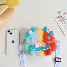 [Lớn, vừa điện thoại] Túi xách silicon pop it Cinnamoroll đeo chéo đựng lì xì thời trang 4