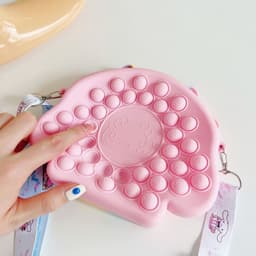 [Lớn, vừa điện thoại] Túi xách silicon pop it Cinnamoroll đeo chéo đựng lì xì thời trang 2