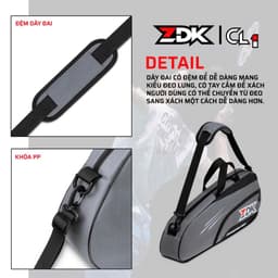 Túi đựng vợt đi tập luyện thi đấu cầu lông ZDK CL1 chính hãng xịn tốt bền đẹp 2 ngăn rộng rãi giá rẻ 5