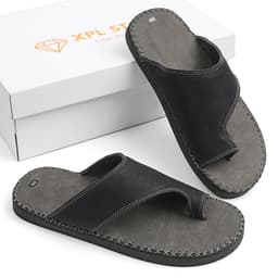 dép xỏ ngón da sáp nam thời trang kiểu dáng trẻ trung, đế đúc liền khâu  chắc chắn đế siêu nhẹ W01 1