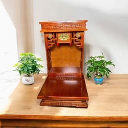 Set ban thần tài gấm vàng RỒNG VIỆT, bộ thờ thần tài đầy đủ cho gia chủ mệnh thổ, kim 9
