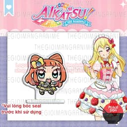 (mua 1 tặng 1) (3cm) Mô hình AIKATSU! ver CHIBI LÙN standee mica tượng in hình manga anime mica trưng bày chibi 4