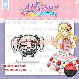 (mua 1 tặng 1) (3cm) Mô hình AIKATSU! ver CHIBI LÙN standee mica tượng in hình manga anime mica trưng bày chibi 3