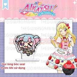 (mua 1 tặng 1) (3cm) Mô hình AIKATSU! ver CHIBI LÙN standee mica tượng in hình manga anime mica trưng bày chibi 5